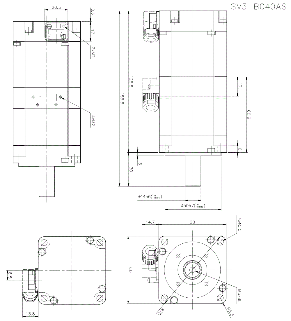 SV3-B040AS Dimension