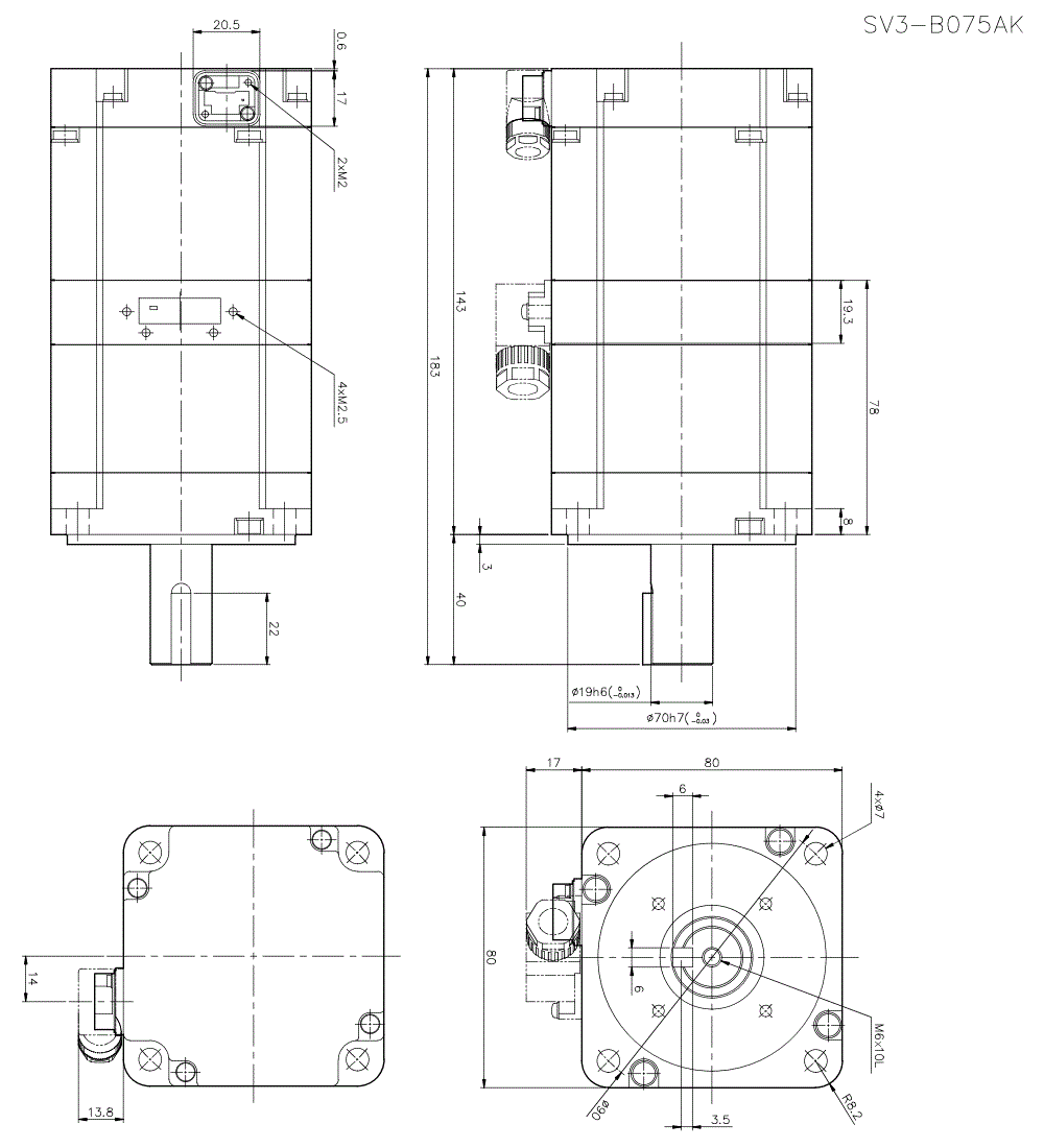 SV3-B075AK Dimension
