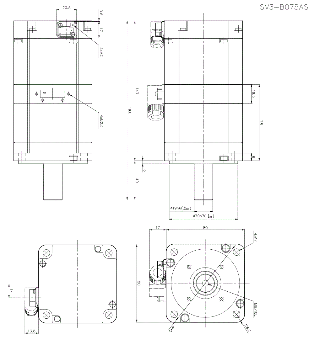 SV3-B075AS Dimension