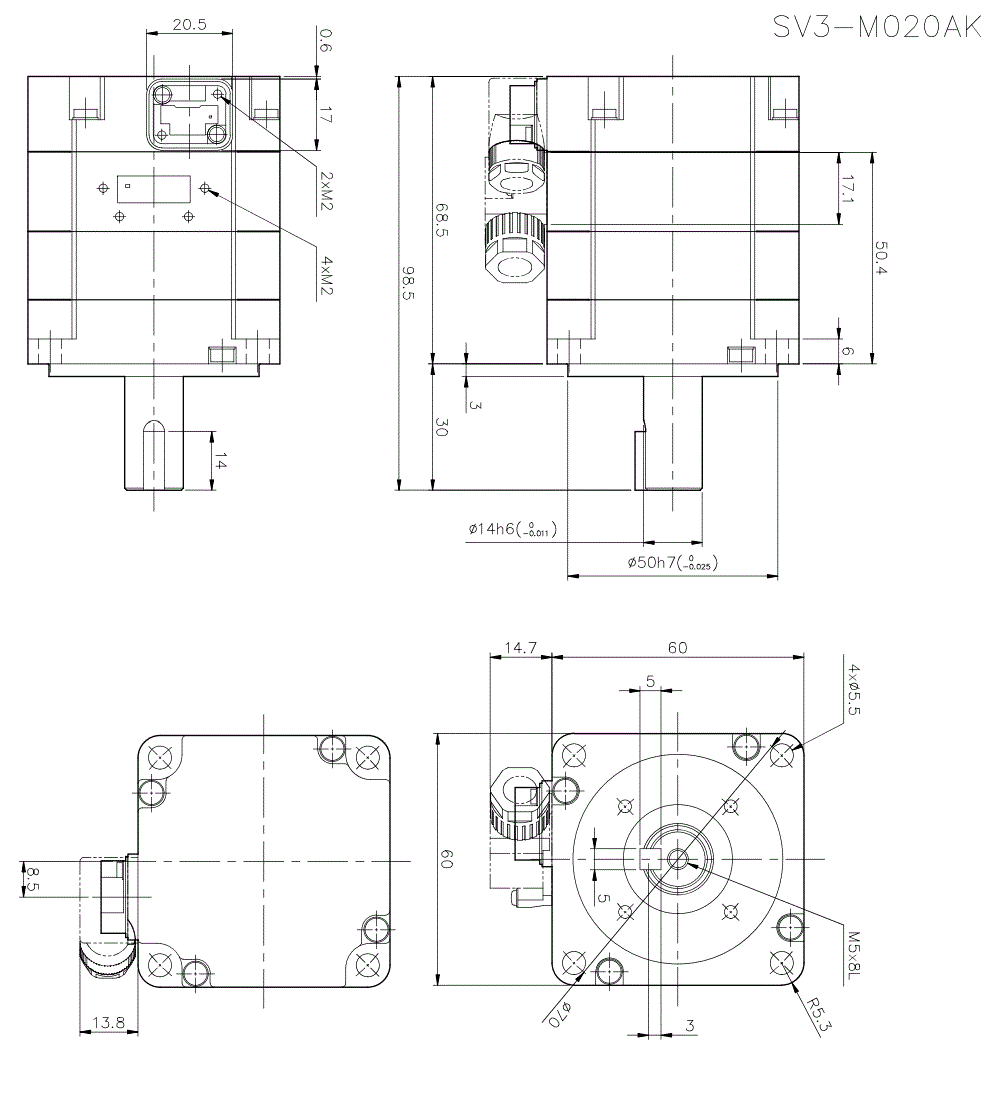 SV3-M020AK Dimension