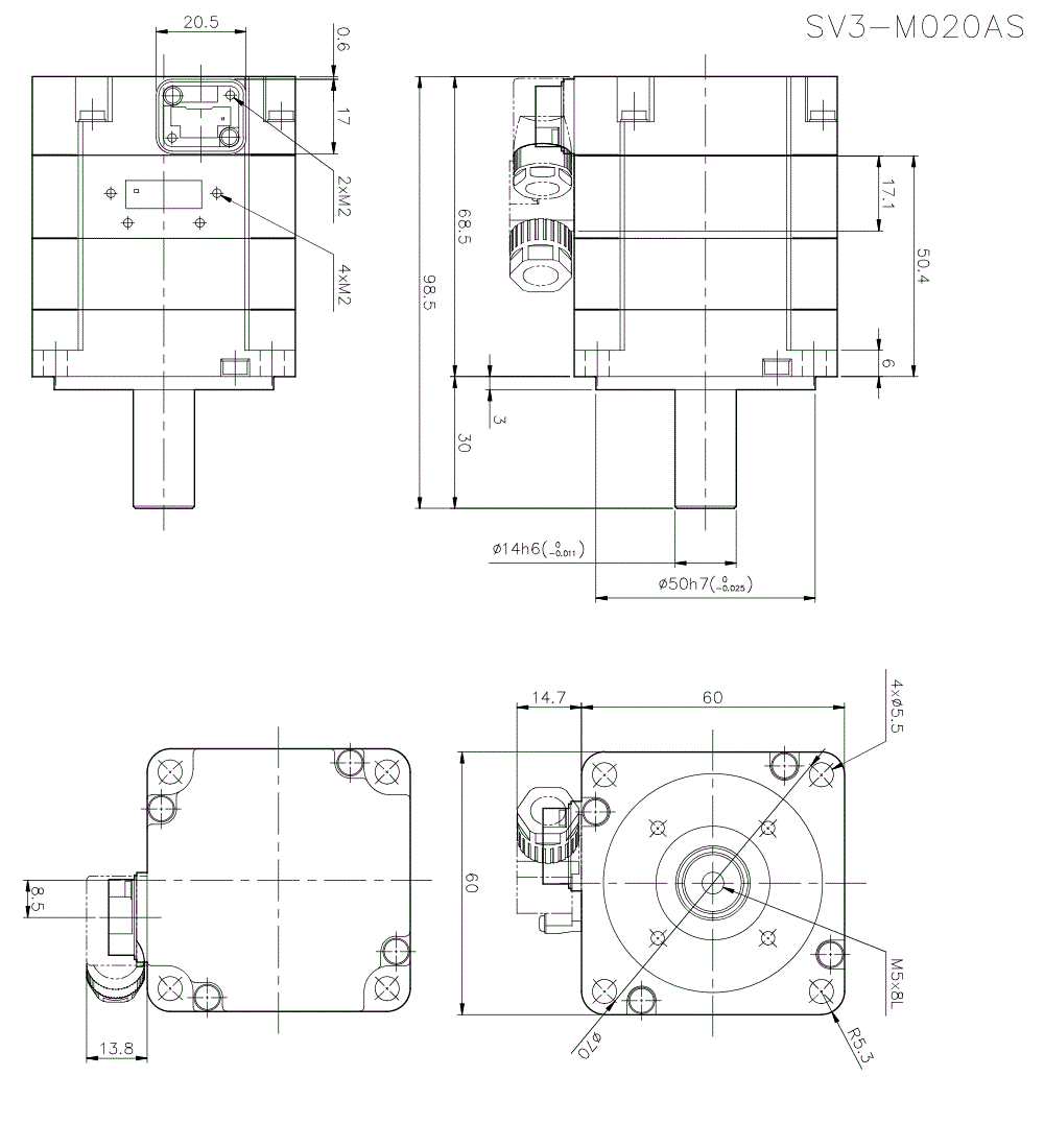 SV3-M020AS Dimension