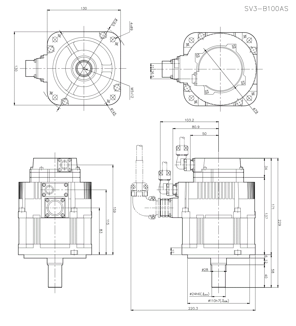 SV3-B100AS Dimension