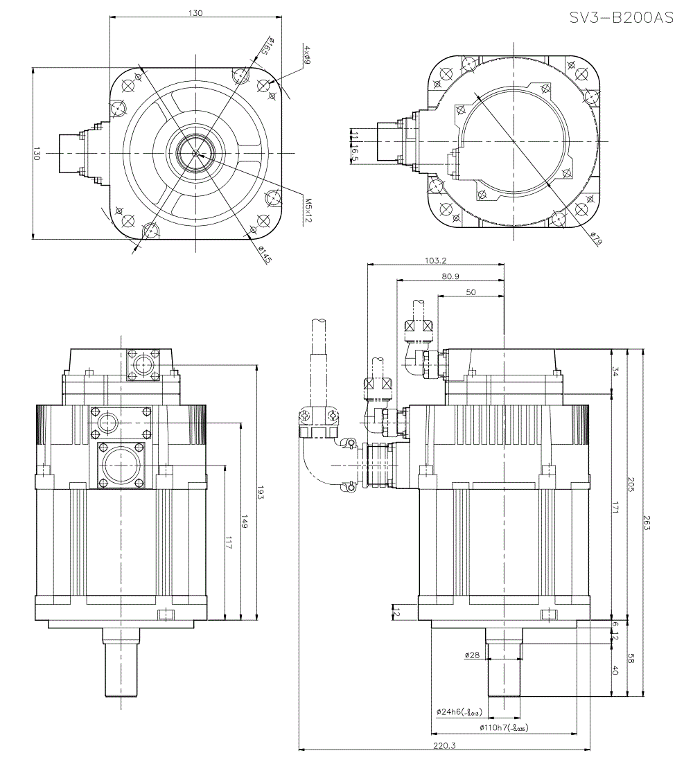 SV3-B200AS Dimension