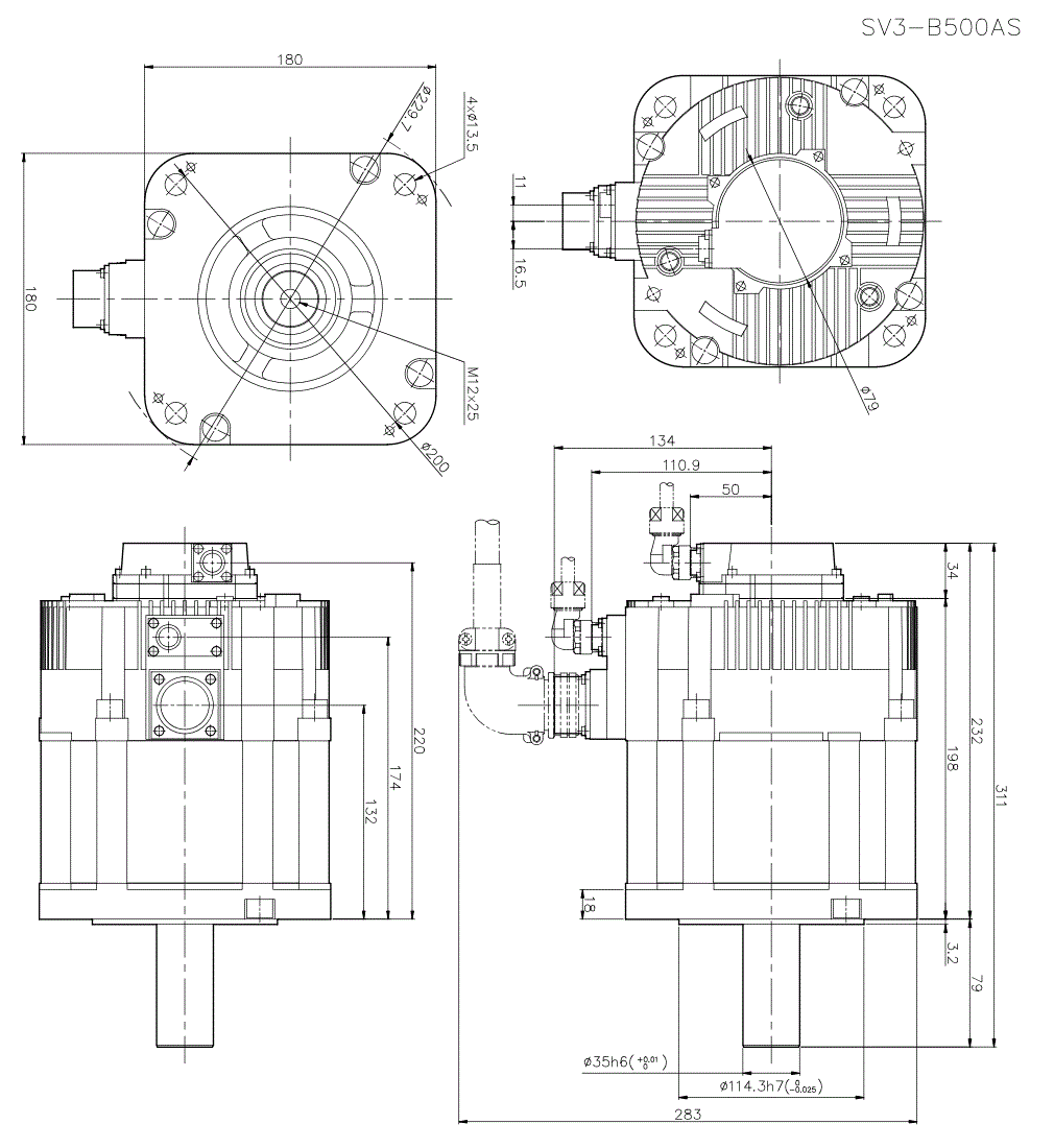 SV3-B500AS Dimension