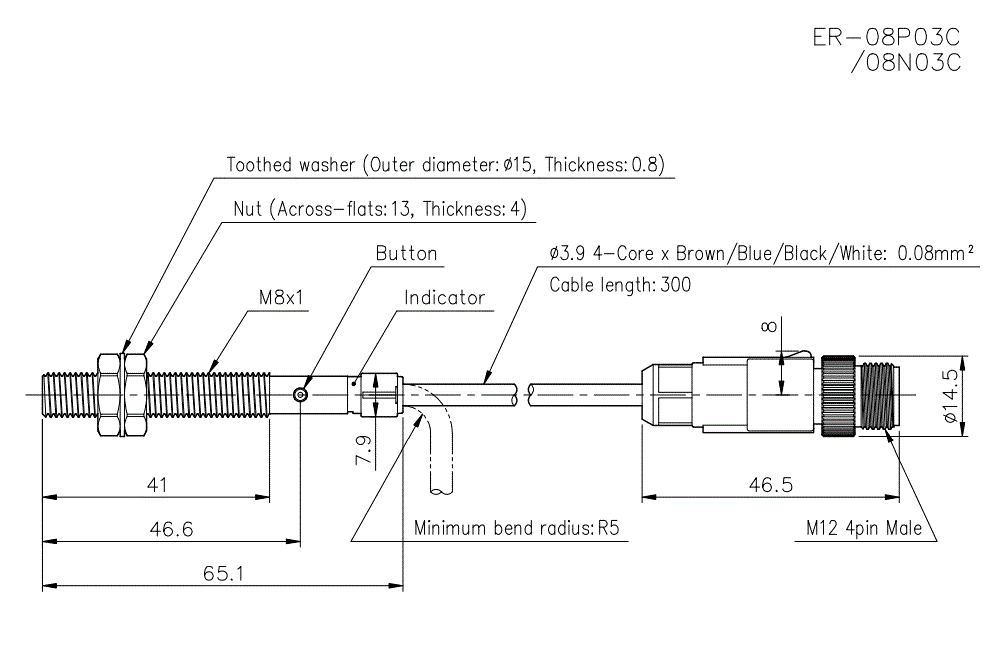ER-08P03C/08N03C Dimension