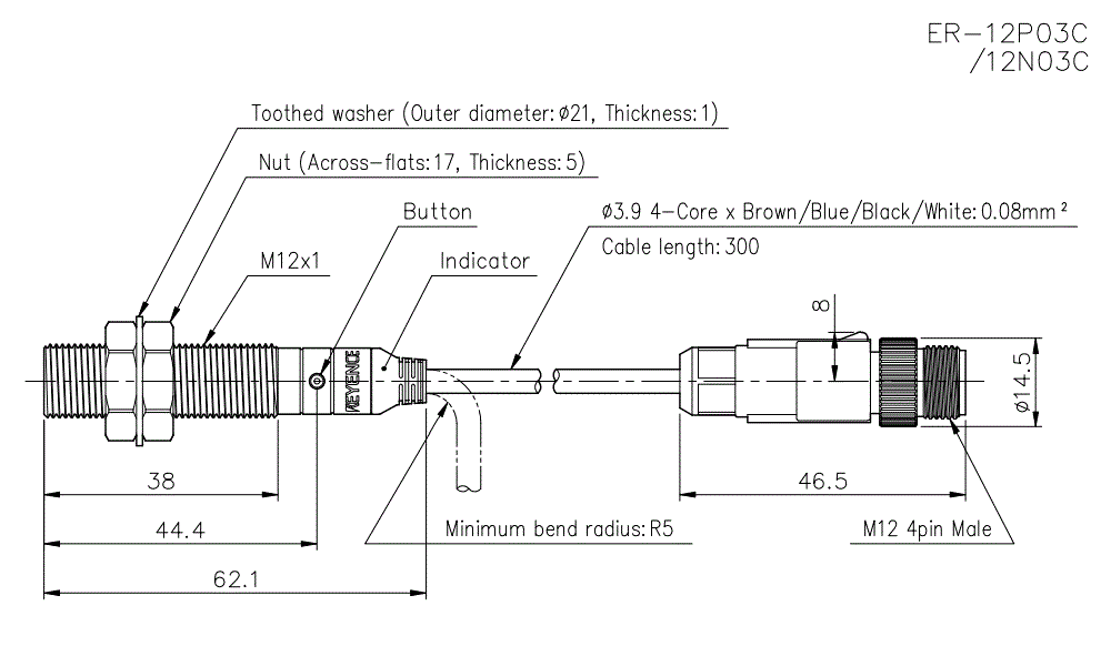 ER-12P03C/12N03C Dimension