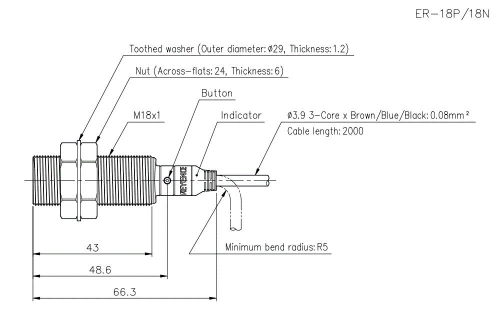 ER-18P/18N Dimension