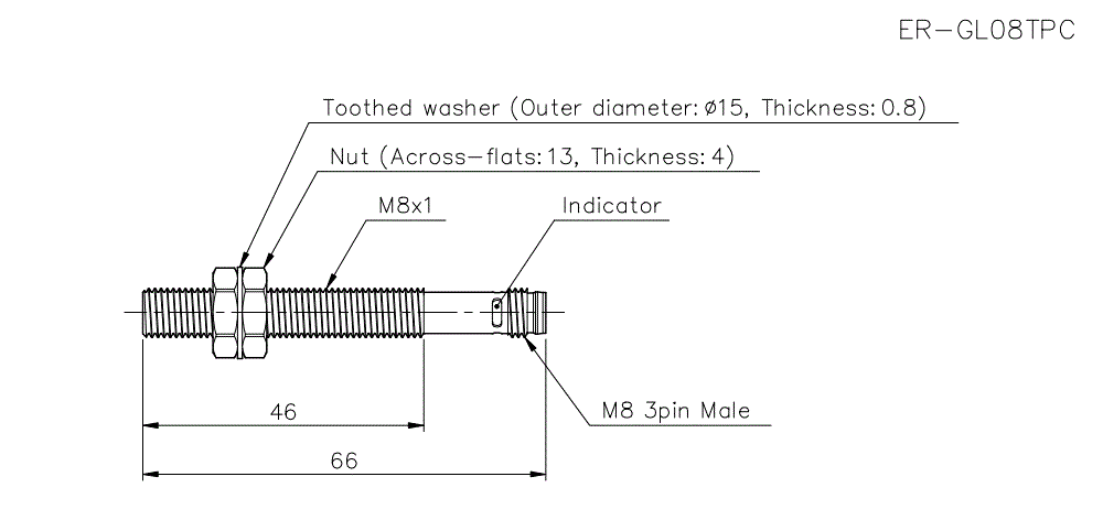 ER-GL08TPC Dimension