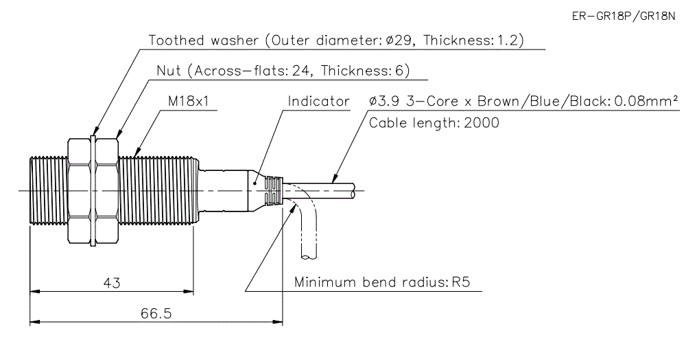 ER-GR18P/GR18N Dimension