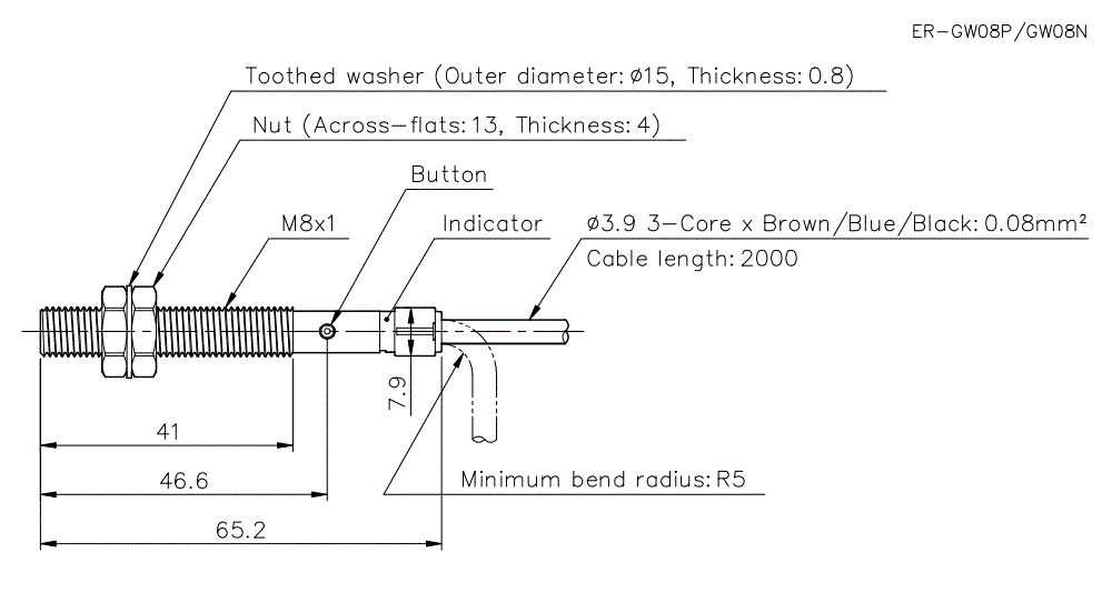 ER-GW08P/GW08N Dimension