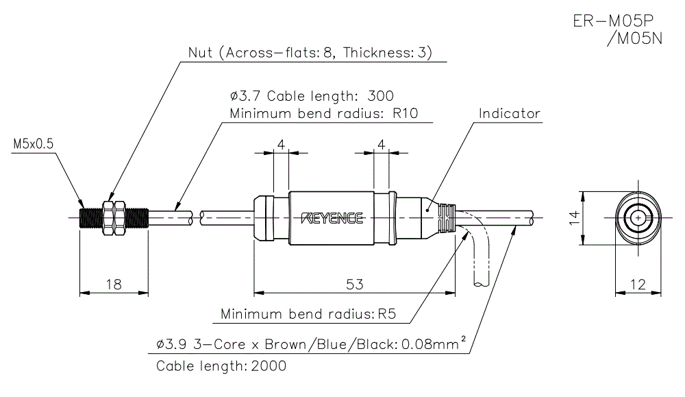 ER-M05P/M05N Dimension
