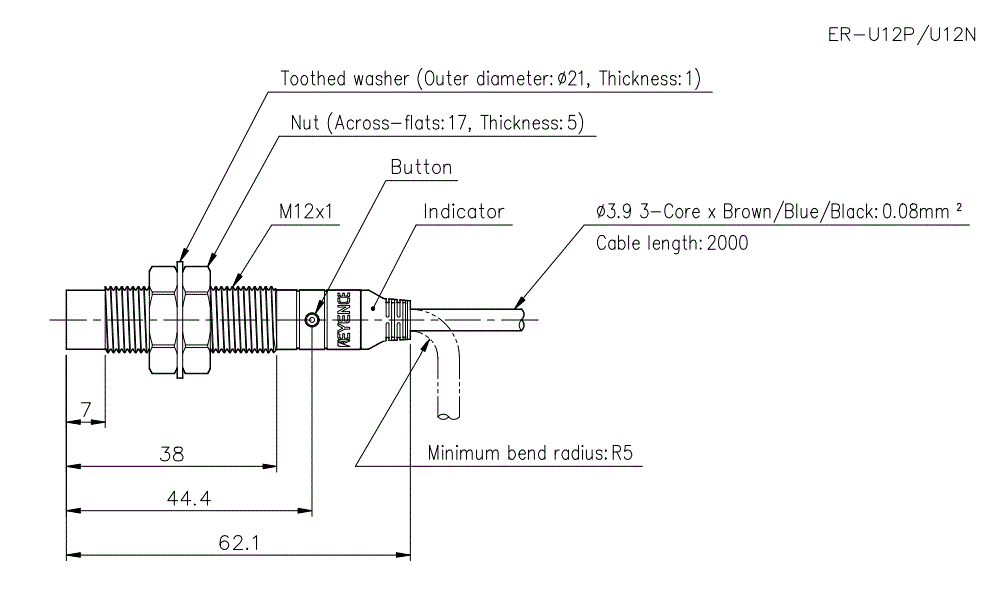 ER-U12P/U12N Dimension