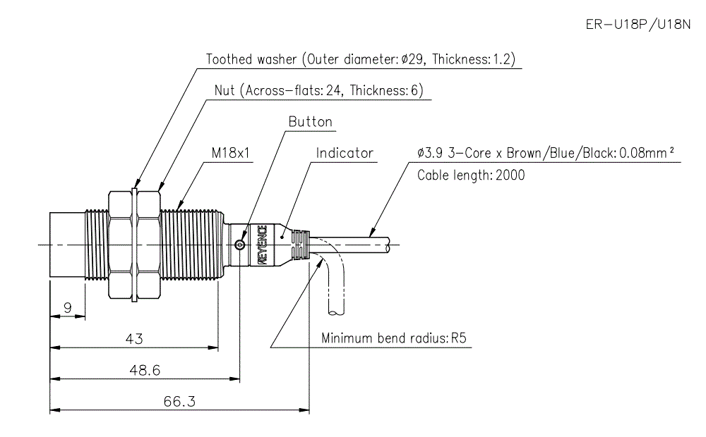 ER-U18P/U18N Dimension