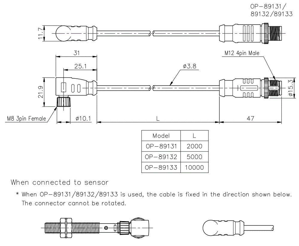 OP-89131/89132/89133 Dimension