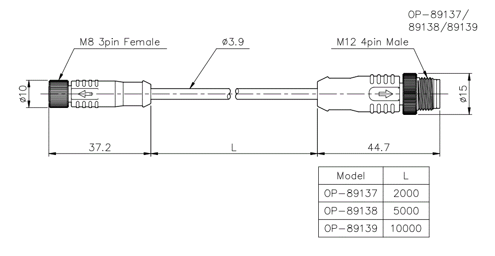 OP-89137/89138/89139 Dimension