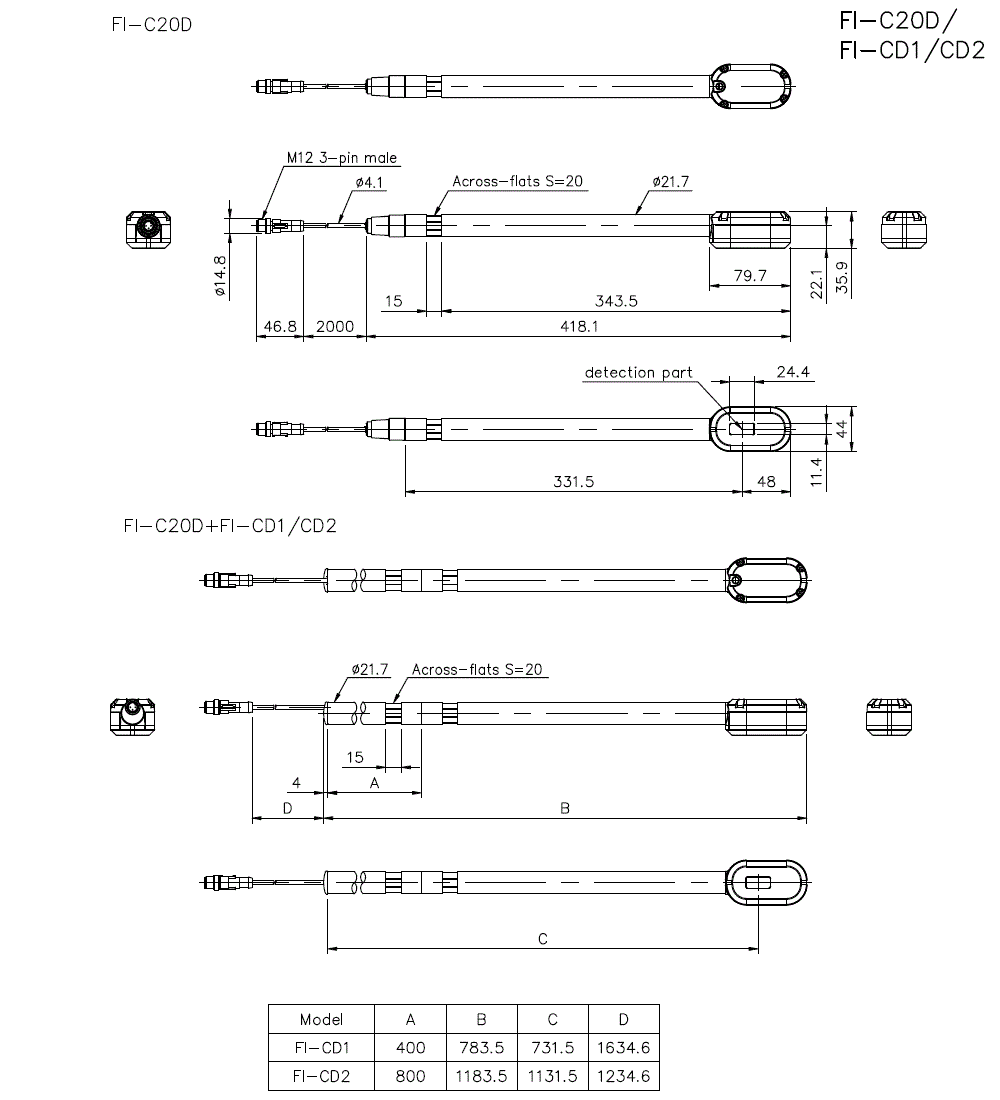 FI-C20D/CD1/CD2 Dimension