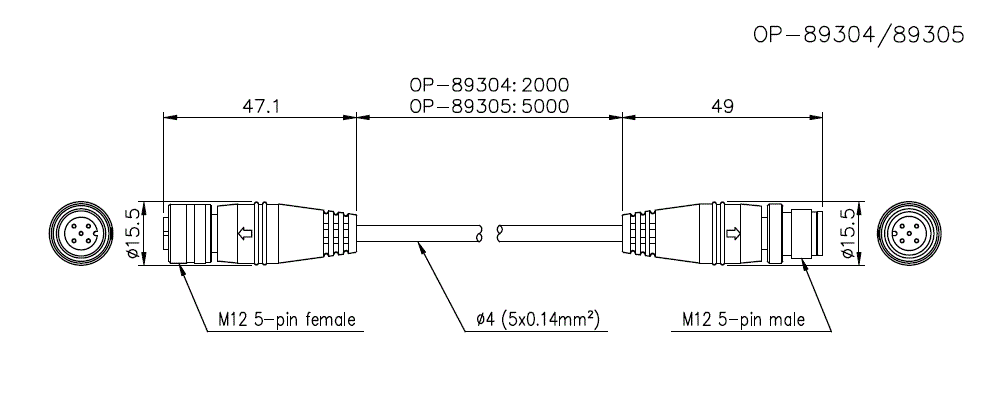 OP-89304/89305 Dimension