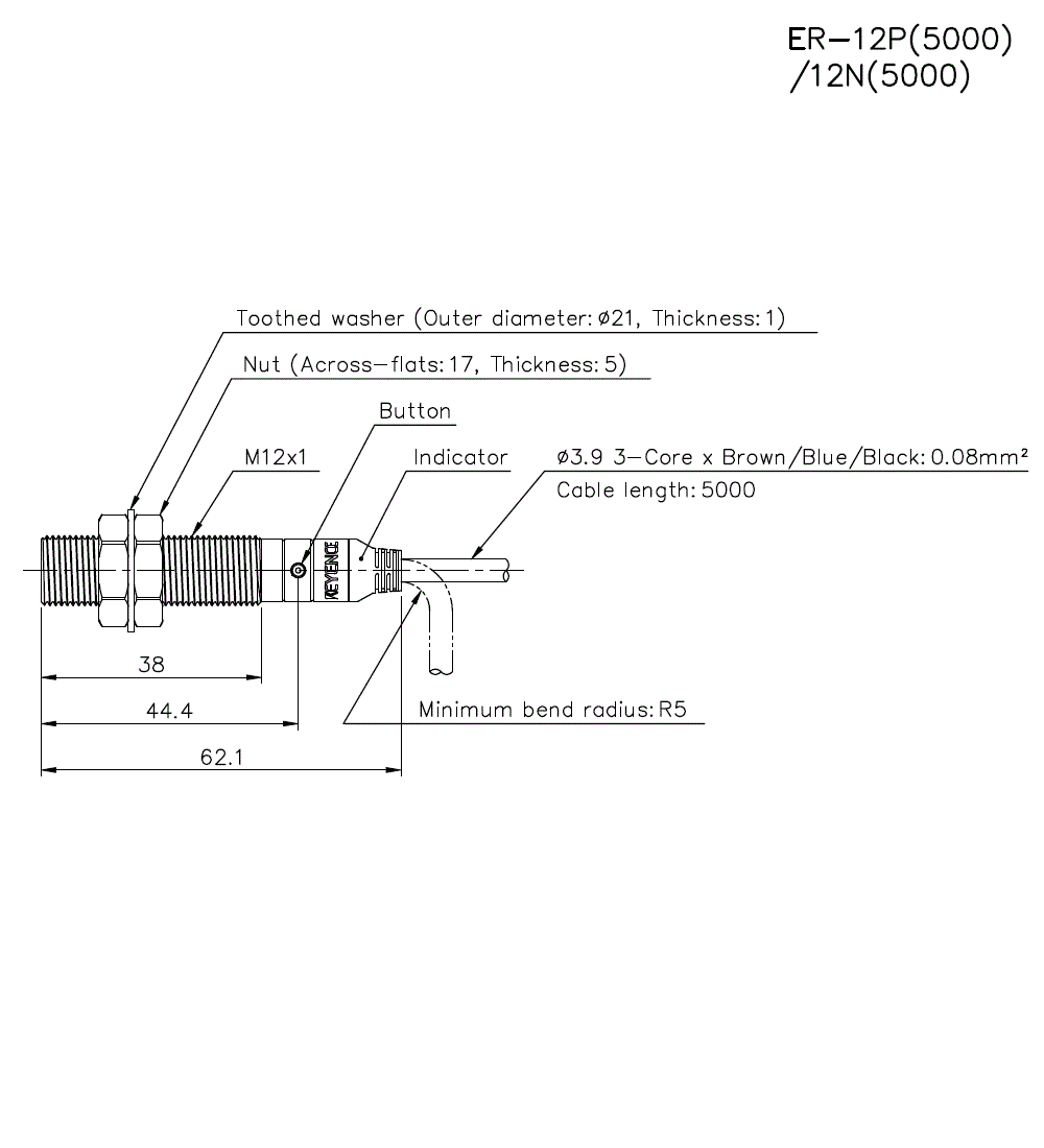 ER-12P(5000)/12N(5000) Dimension