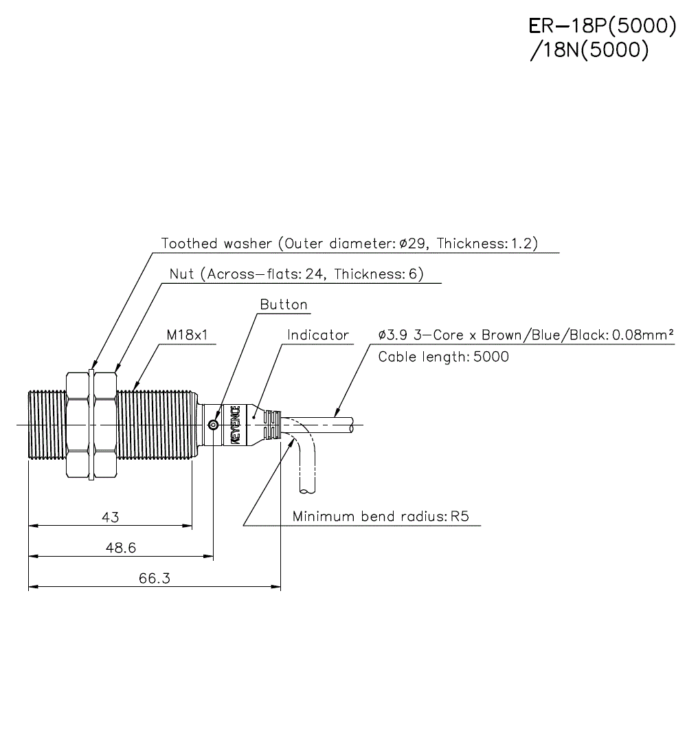 ER-18P(5000)/18N(5000) Dimension