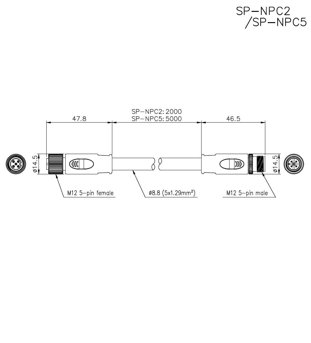 SP-NPC2/SP-NPC5 Dimension