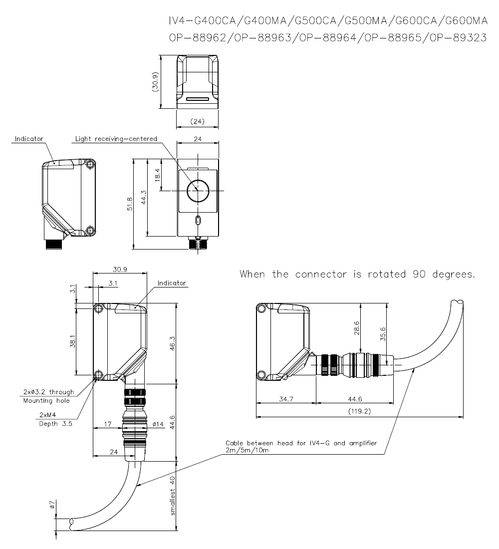IV4-G400CA/G400MA/G500CA/G500MA/G600CA/G600MA/OP-88962/88963/88964/89323 Dimension