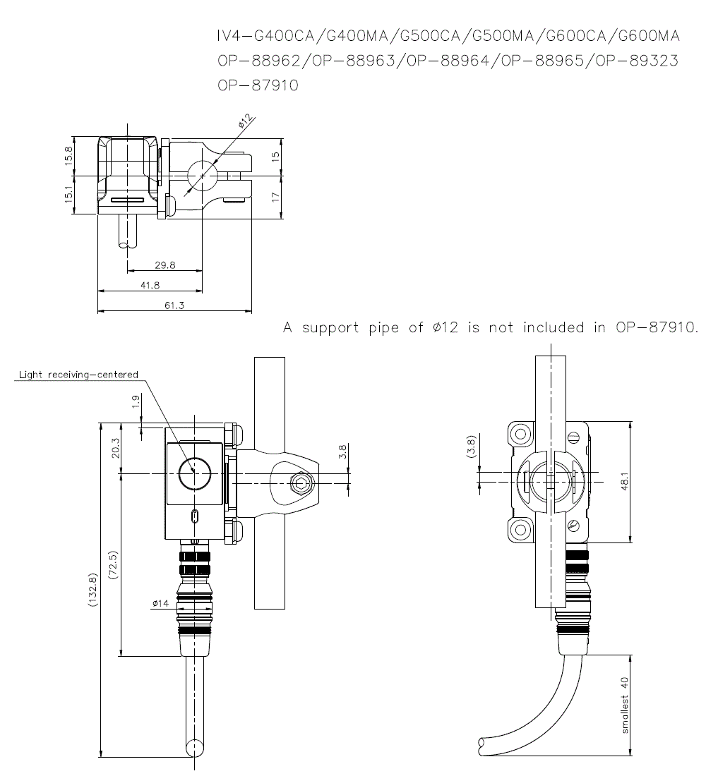 IV4-G400CA/G400MA/G500CA/G500MA/G600CA/G600MA/OP-87910/88962/88963/88964/89323 Dimension