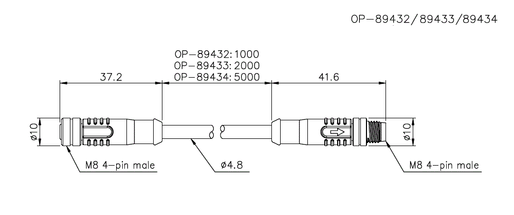 OP-89432/89433/89434 Dimension