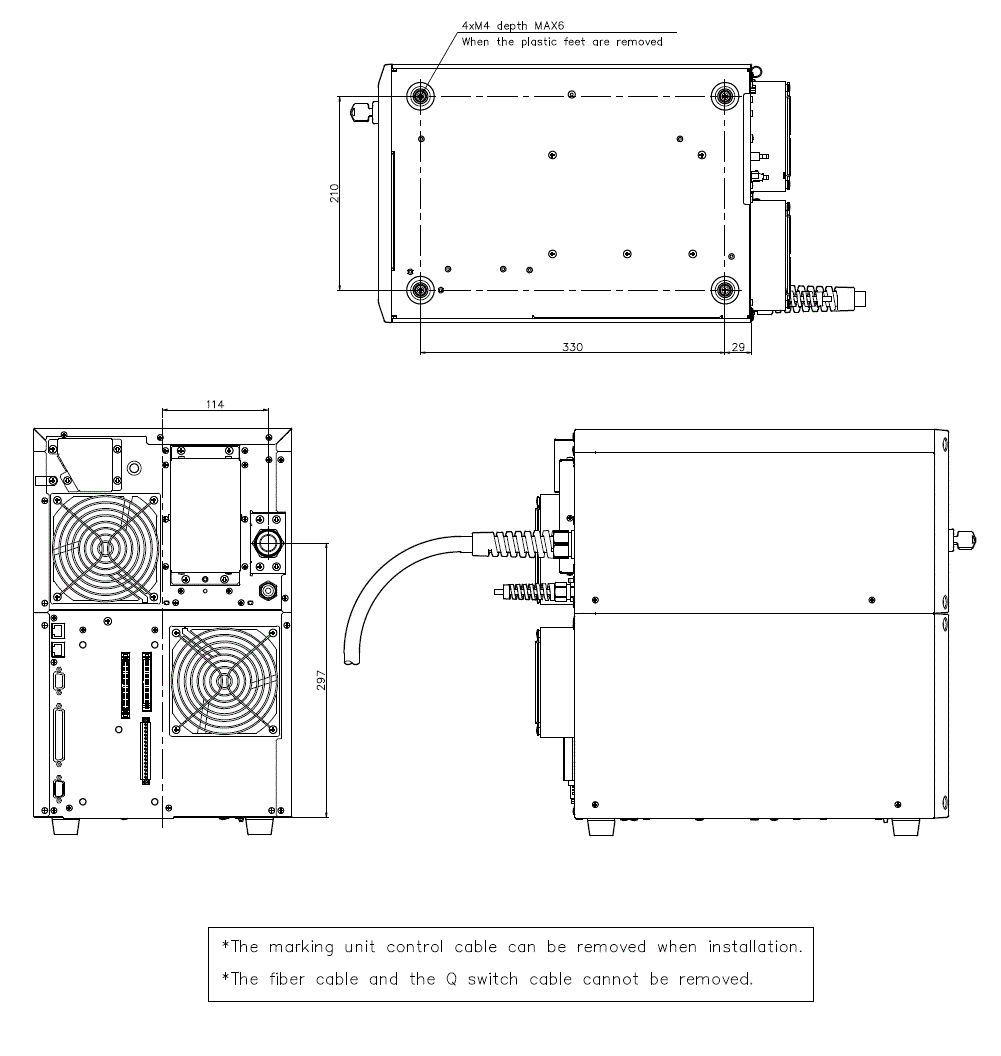 MD-X2000A/2020A/2500A/2520A Dimension