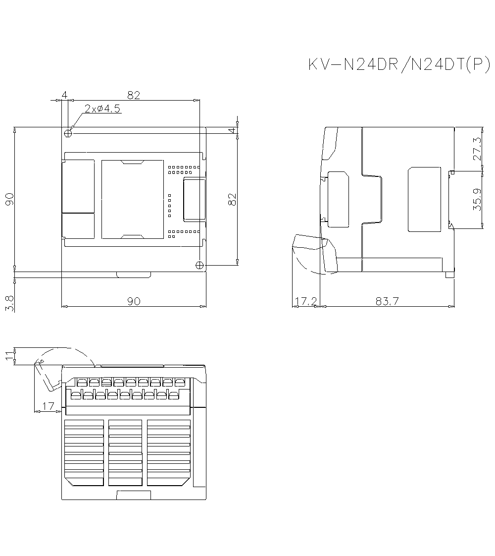 KV-N24DR/N24DT/N24DTP  Dimension