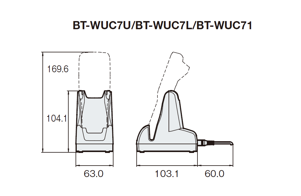 BT-WUC7U/WUC71L/WUC71 Dimension