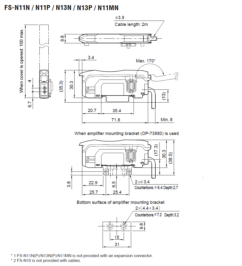 FS-N11N/11P/13N/13P/11MN Dimension