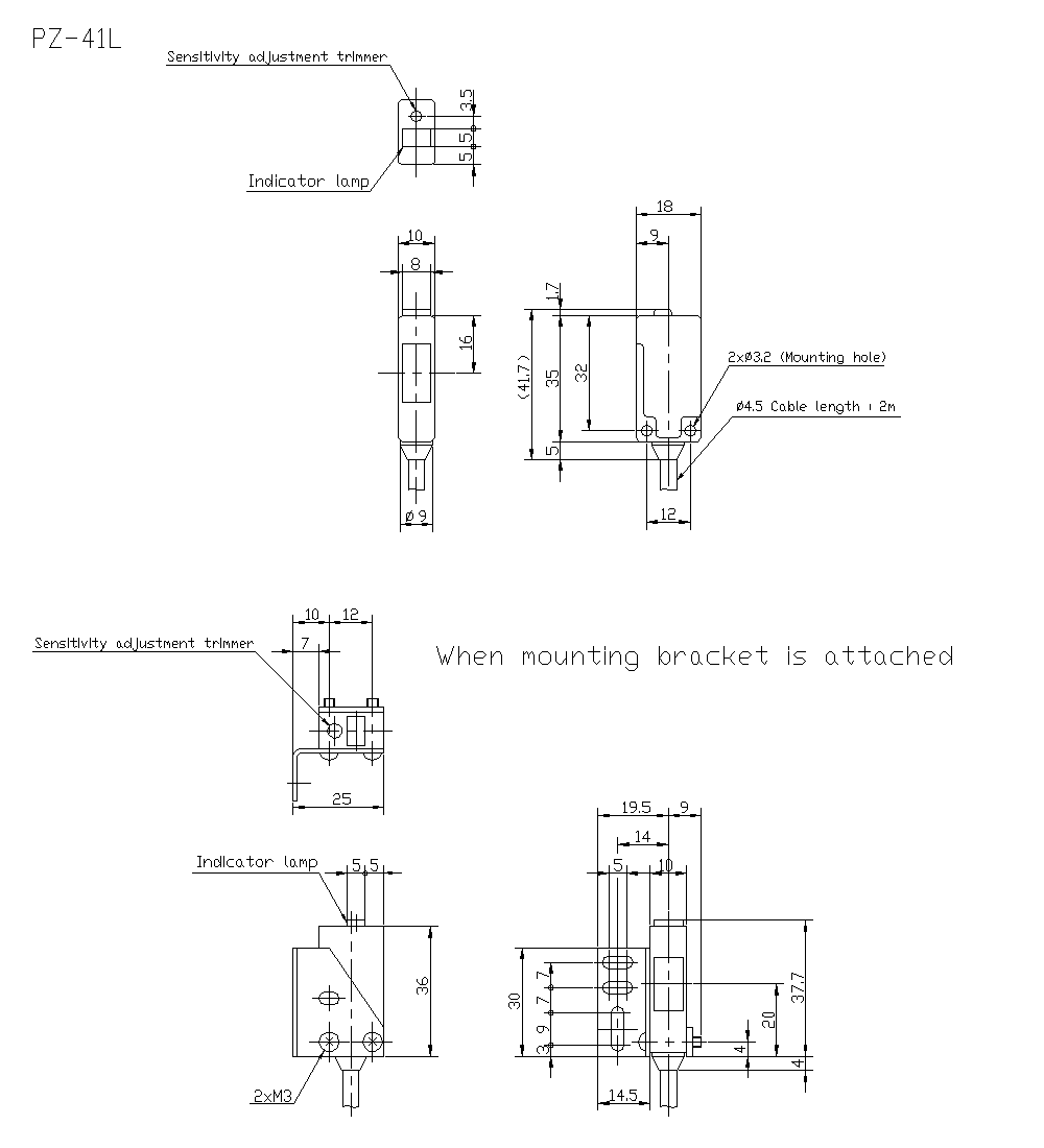 PZ-41L/41LP_01 Dimension