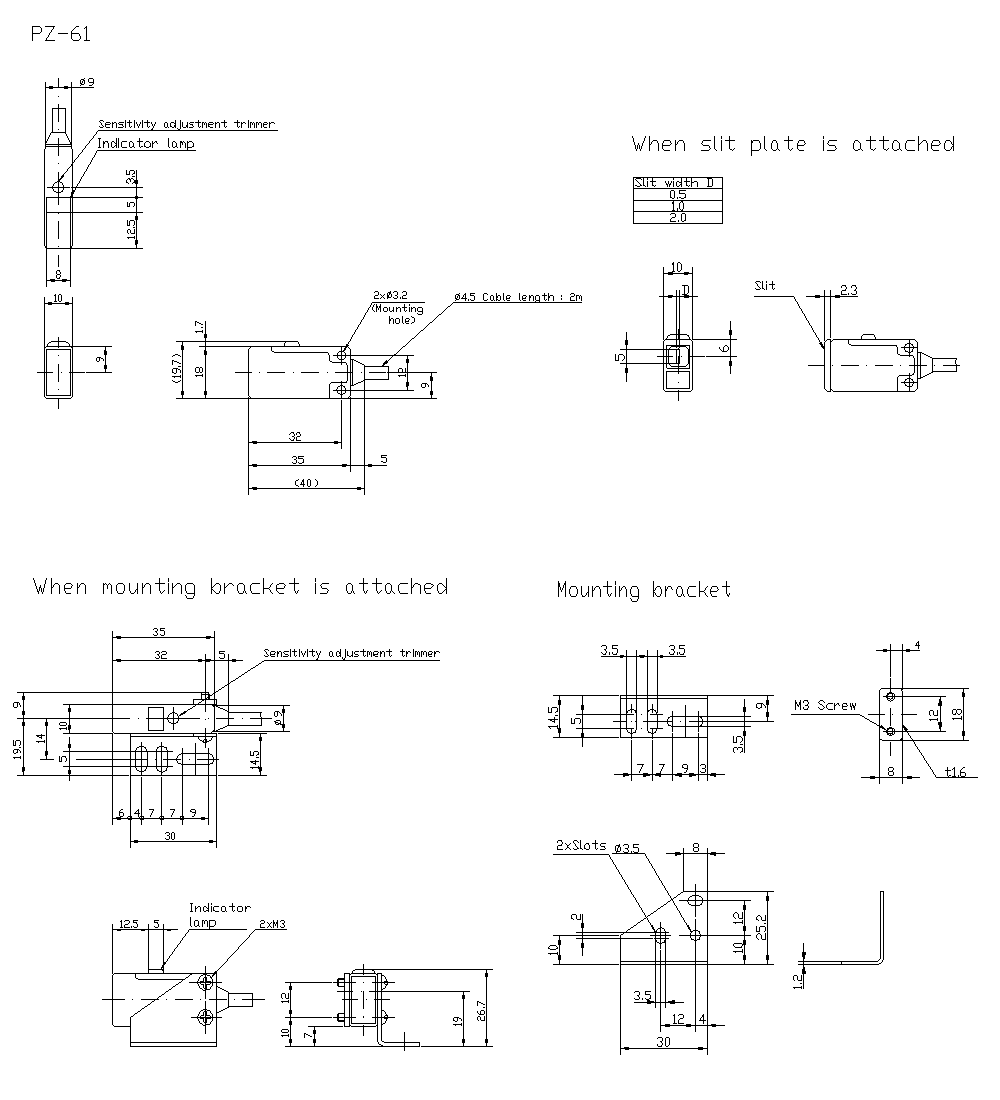 PZ-61/61P_01 Dimension