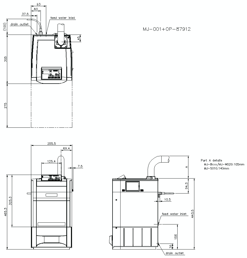 MJ-001/OP-87912 Dimension