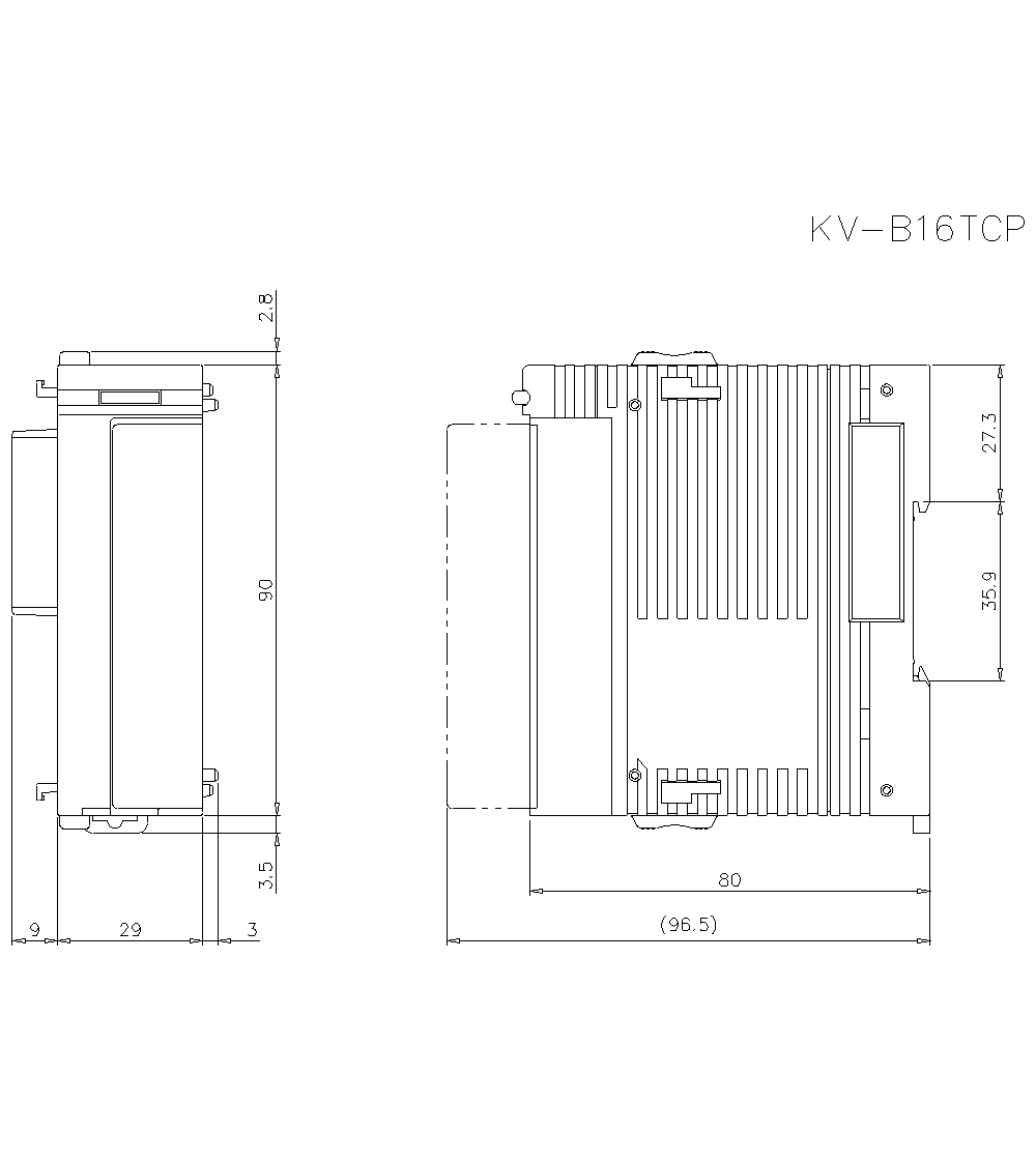 KV-B16TCP Dimension