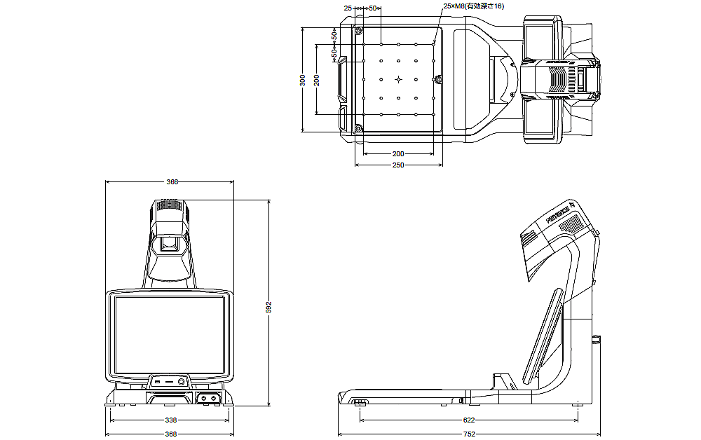 XM-1000/T1000 Dimension