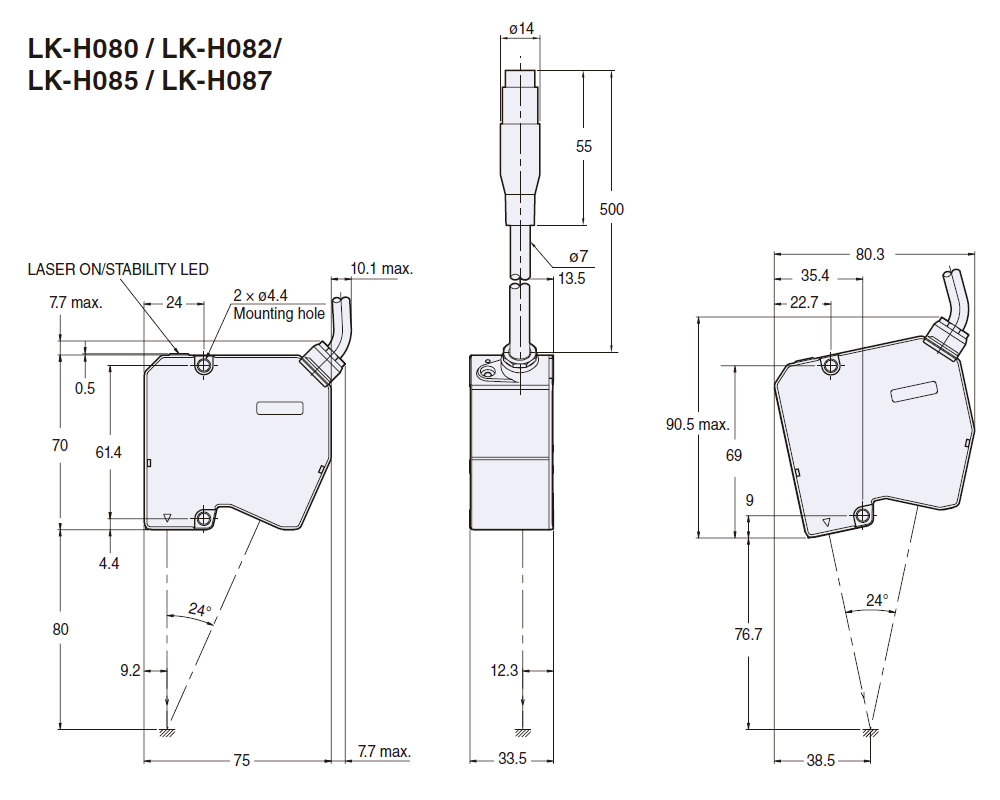 LK-H080/82/85/87 Dimension