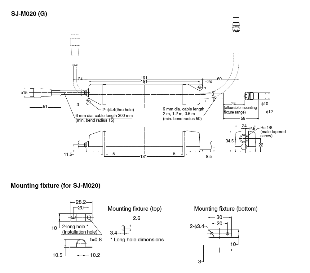 SJ-M020/M020G Dimension