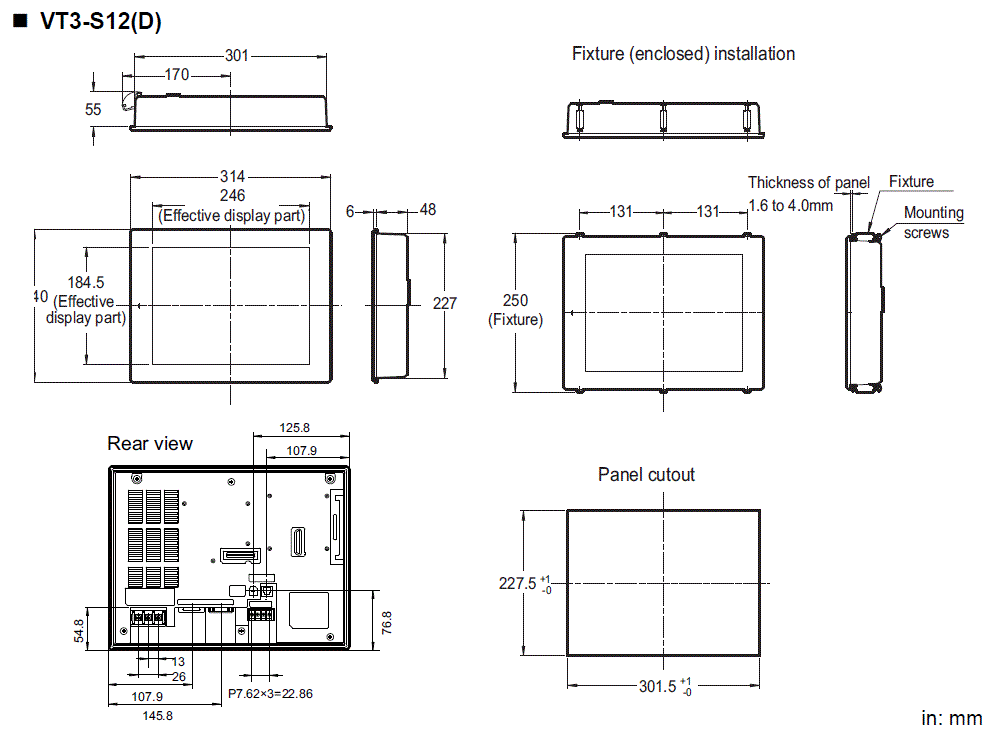 VT3-S12(D) Dimension