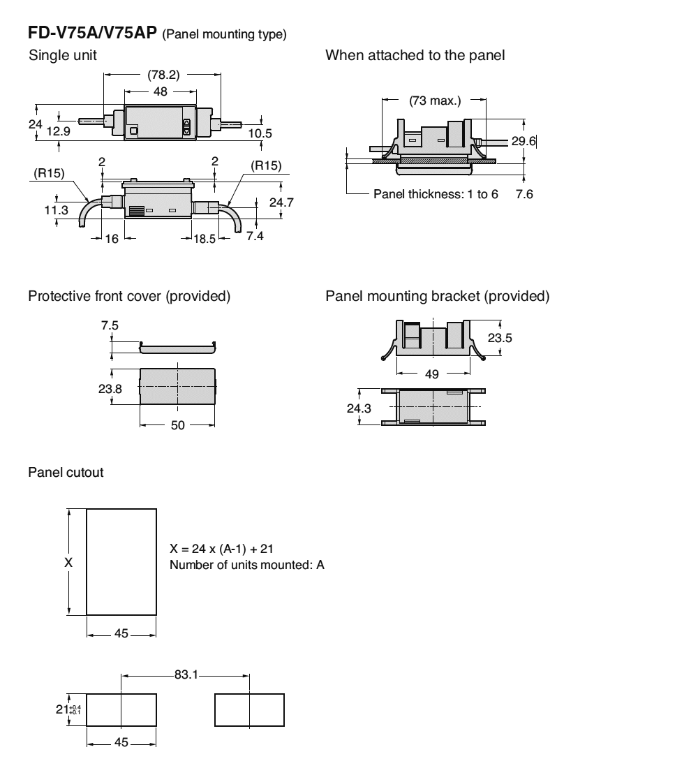 FD-V75A/V75AP Dimension