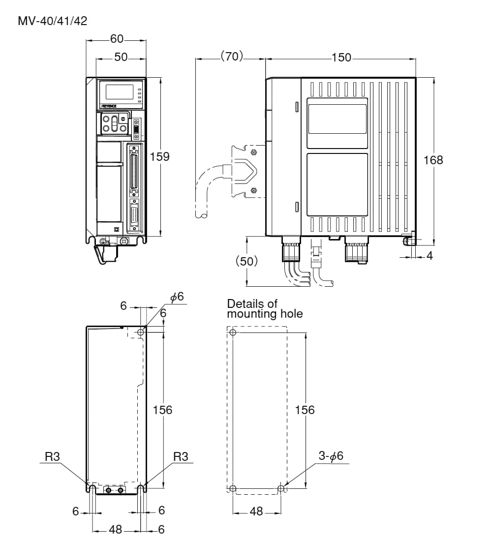 MV-40/41/42 Dimension
