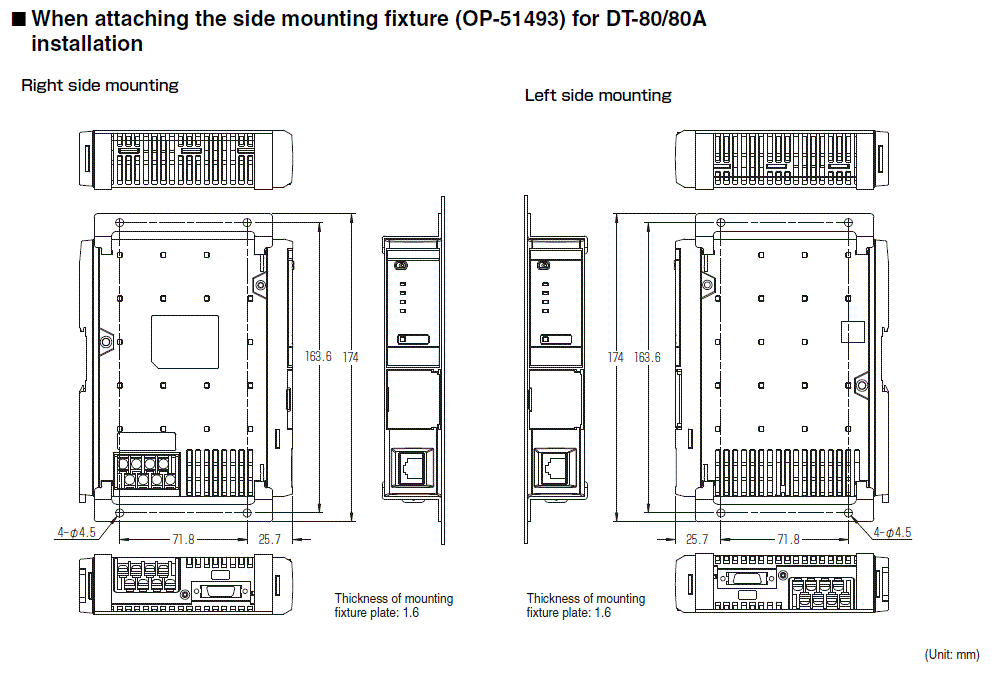 DT-80(A)/OP-51493 Dimension