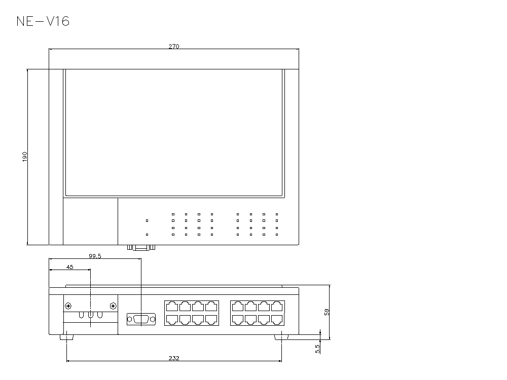 NE-V16 Dimension