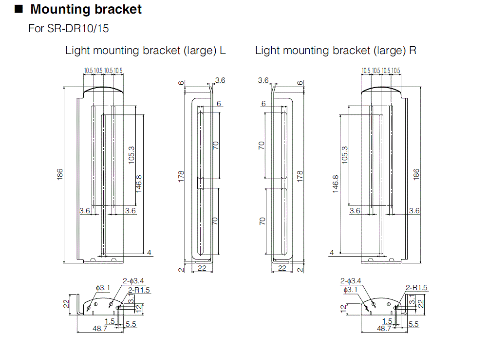 SR-DR10/D15 Dimension