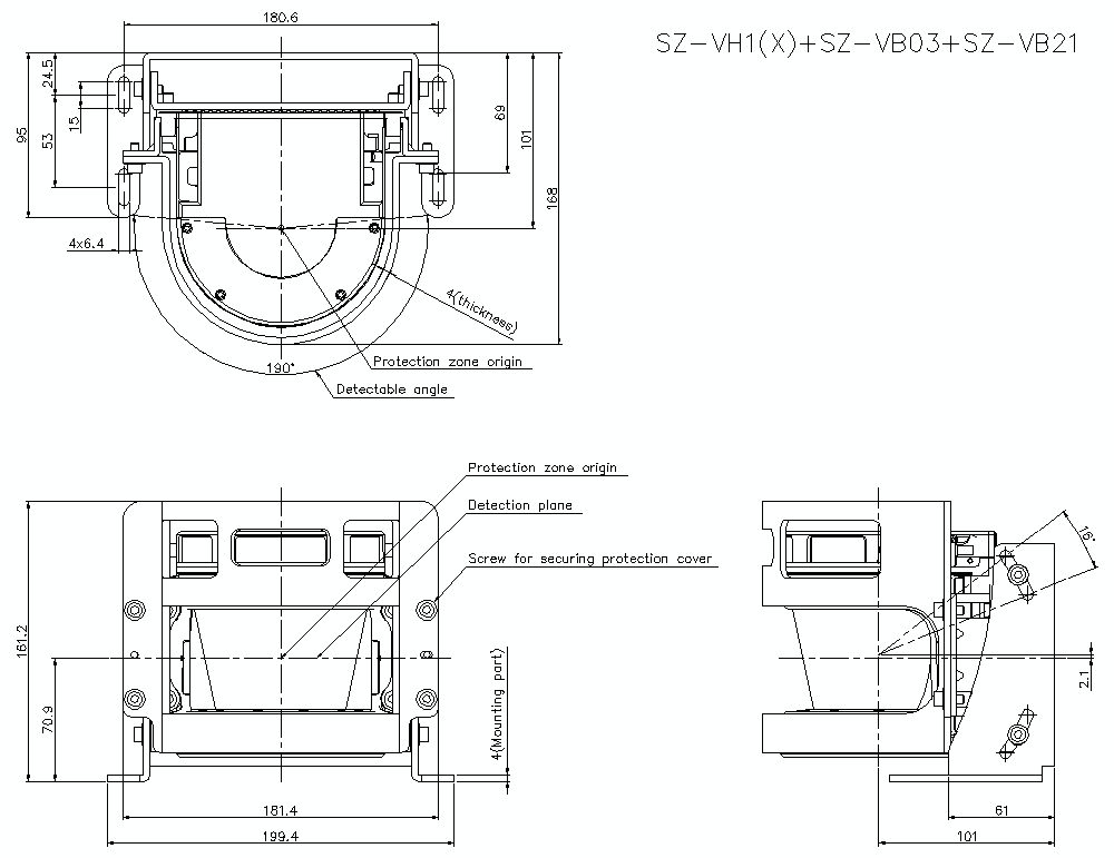SZVH1-X/VB03/21 Dimension