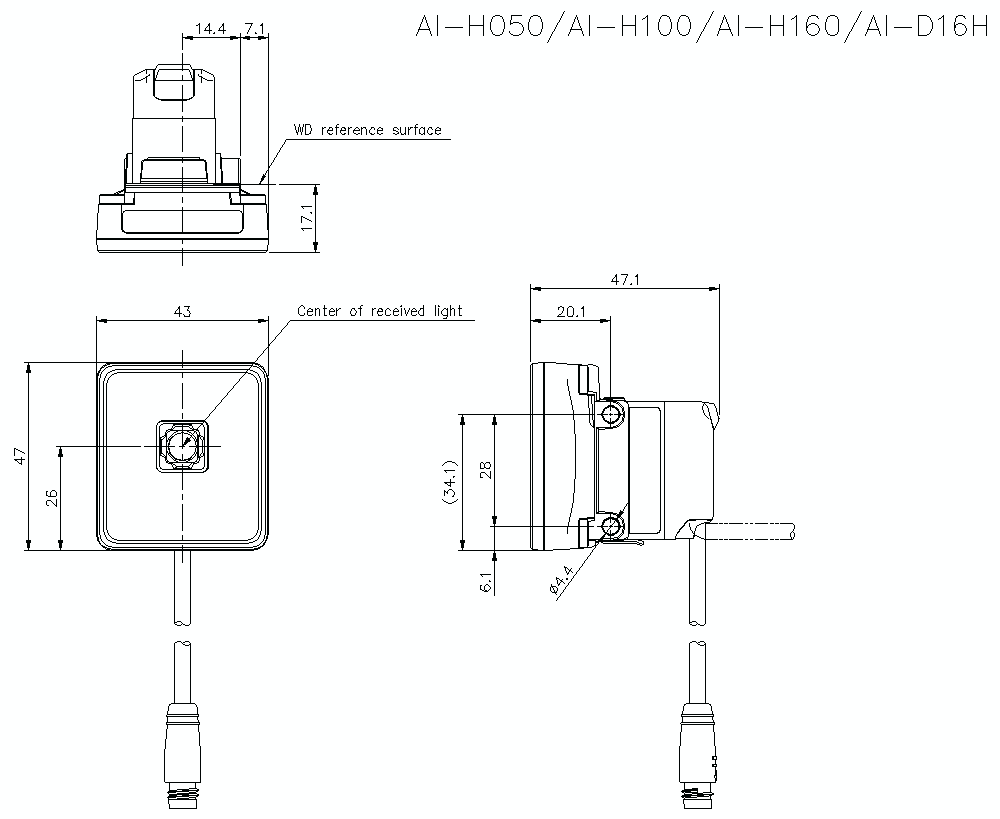 AIH050-160/D16H Dimension