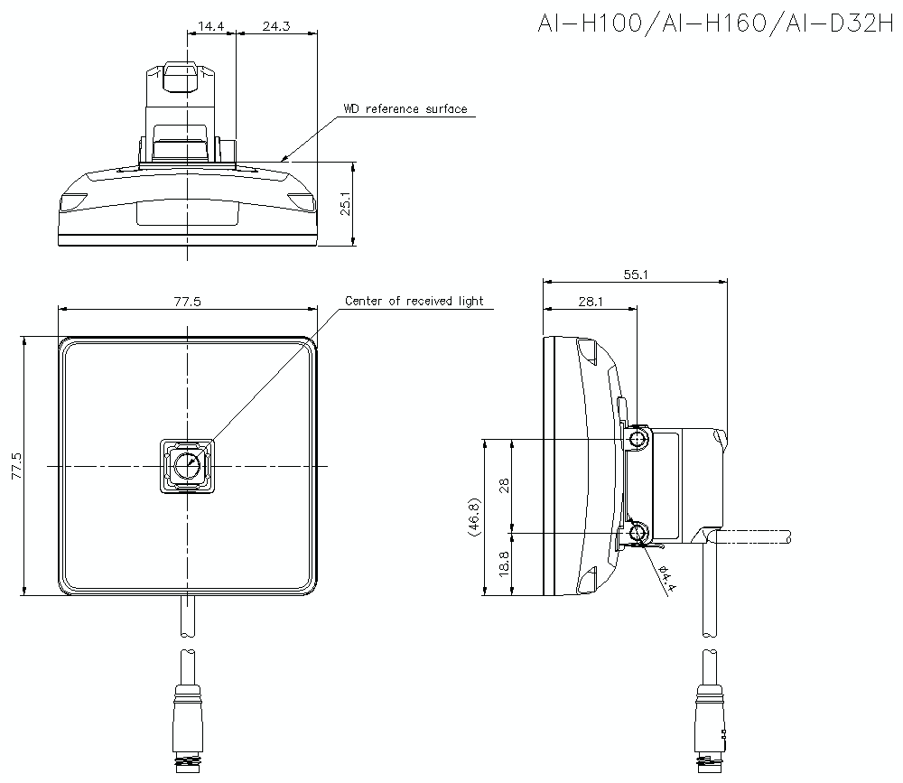 AIH100-160/D32H Dimension