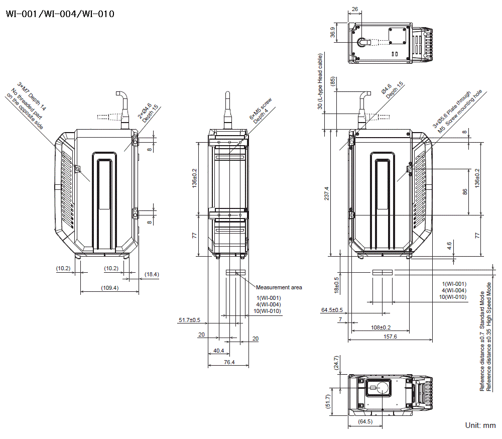 WI-001/004/010 Dimension