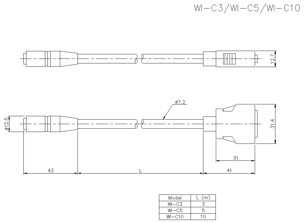 WI-C3/5/10 Dimension