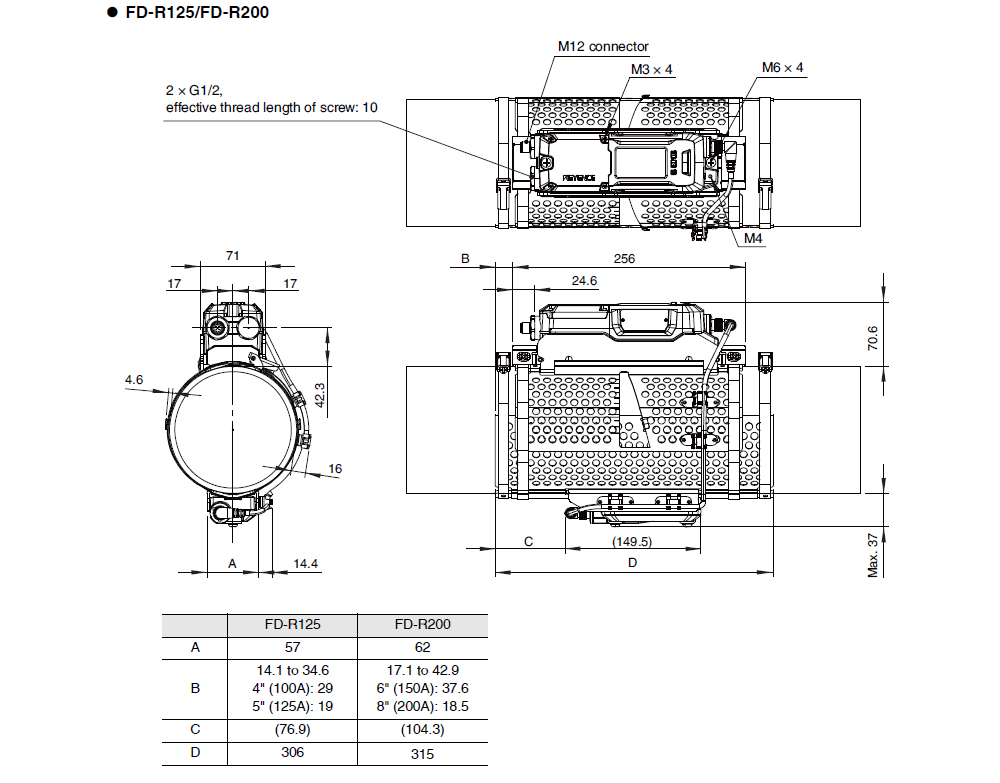 FD-R125/200 Dimension